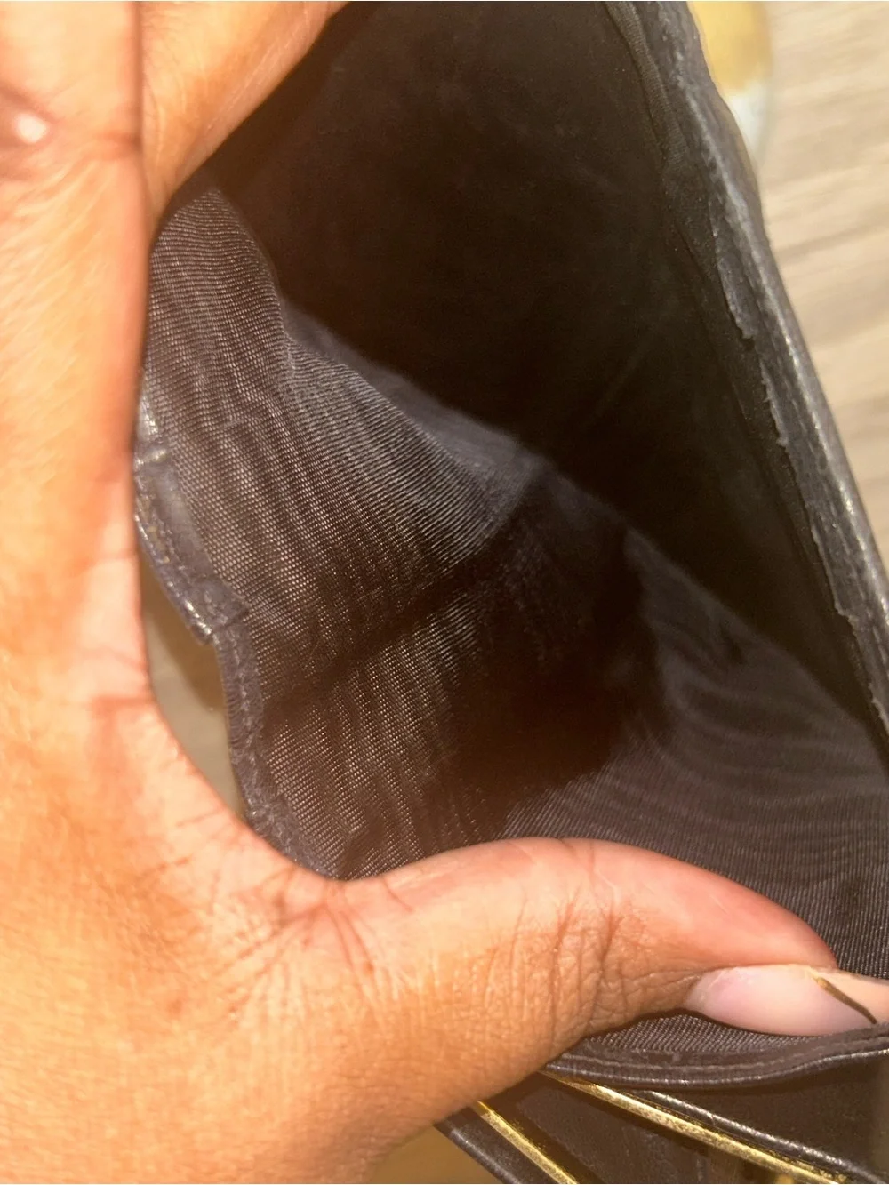 CHANEL Black Lambskin Leather Long Wallet